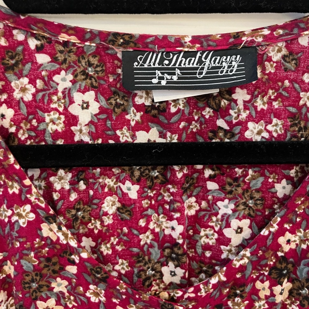 All That Jazz Women’s Vintage Cottagecore Floral Short Sleeve Prairie Dress - Picture 4 of 8